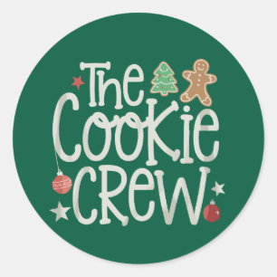 Pegatina Redonda Feliz Navidad The Cookie Crew Navidad Coincidente