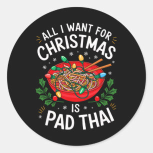 Pegatina Redonda Feliz Navidad Todo Lo Que Quiero Para Los Navidade