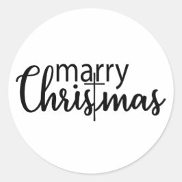 Pegatina Redonda Feliz Navidad vibraciones Mama cruza cristiana Muj