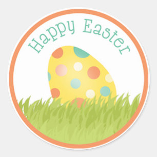 Pegatina Redonda Feliz Pascua