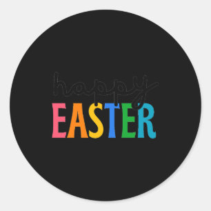 Pegatina Redonda Feliz Pascua 