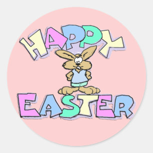 Pegatina Redonda Feliz Pascua