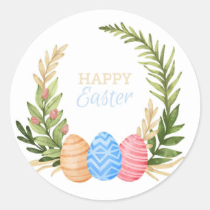 Pegatina Redonda Feliz Pascua