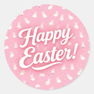 Pegatina Redonda Feliz Pascua