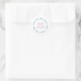Pegatina Redonda Feliz Pascua
