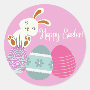 Pegatina Redonda Feliz Pascua