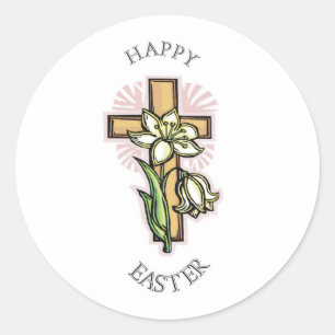 Pegatina Redonda ¡Feliz Pascua!