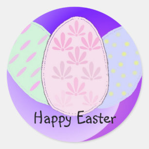 Pegatina Redonda Feliz Pascua