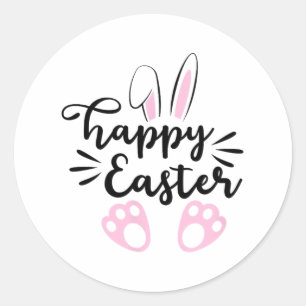Pegatina Redonda Feliz Pascua