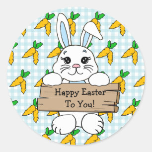 Pegatina Redonda Feliz Pascua a tus Pegatinas