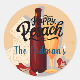 Pegatina Redonda Feliz Pascua | Hermoso e impresionante