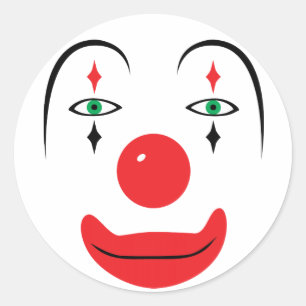 Pegatina Redonda Feliz payaso