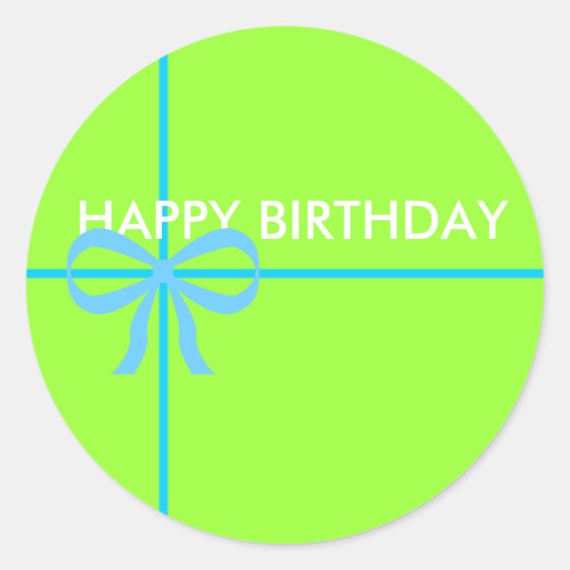 PEGATINA REDONDA FELIZ PEGATINAS DE CUMPLEAÑOS (Anverso)