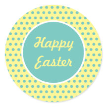 Feliz Pegatinas de la Ronda de Punto de Polka de P