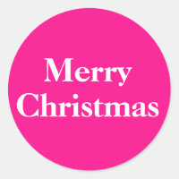 Feliz Pegatinas navideños Elegante guión rosa