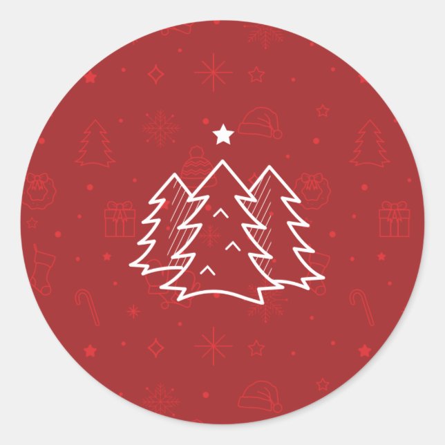 Pegatina Redonda FELIZ PEQUEÑA NAVIDAD / Stickers (Anverso)