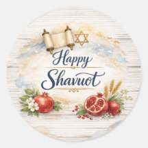Feliz Shavuot Sticker, Chag Shavuot Sameaj