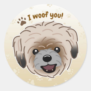 Pegatina Redonda Feliz Shih Tzu Dog Lover I Wowty Paws