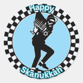 Pegatina Redonda Feliz Skanukkah