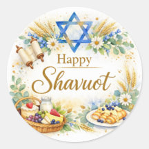 Feliz Sticker de Shavuot, Estrella de David