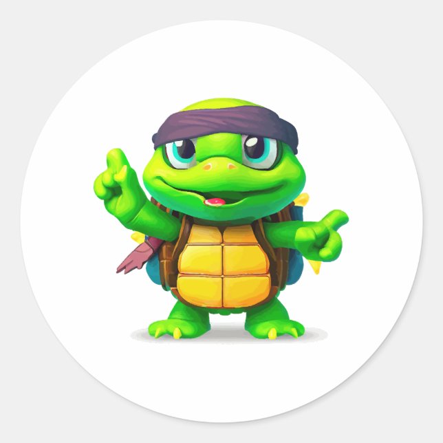 Pegatina Redonda Feliz y caprichoso regreso a la escuela (Anverso)