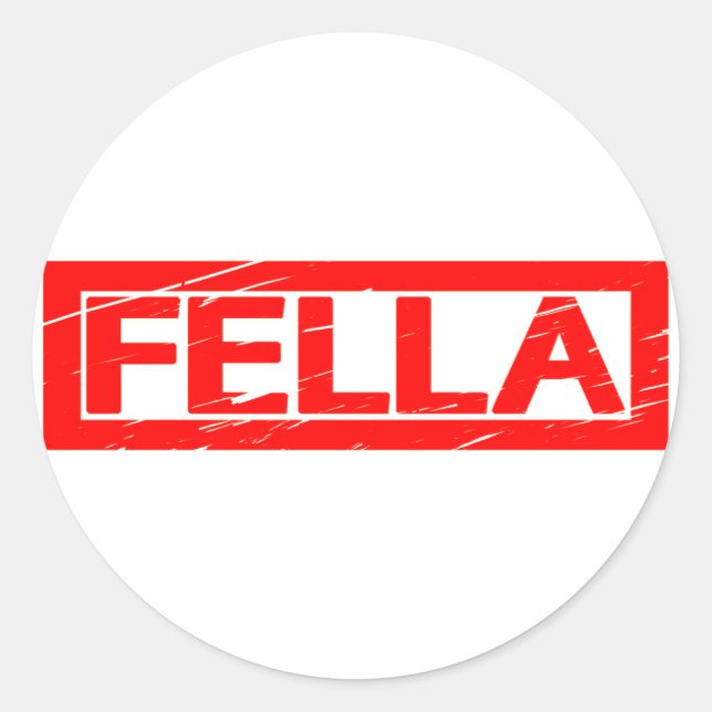 Pegatina Redonda Fella Stamp (Anverso)