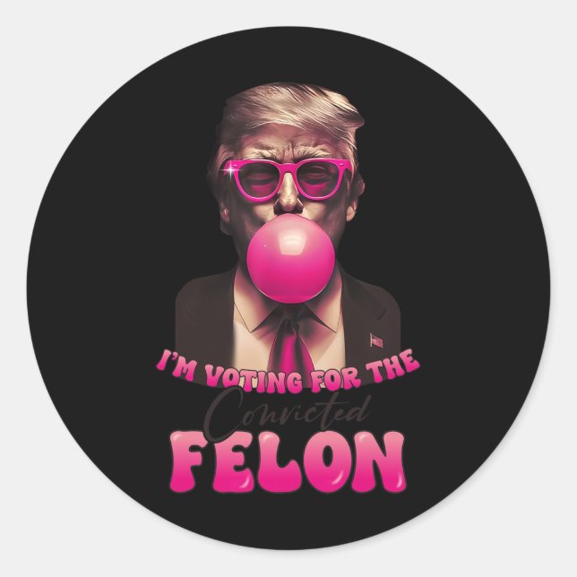 Pegatina Redonda Felon condenado 20248 (Anverso)