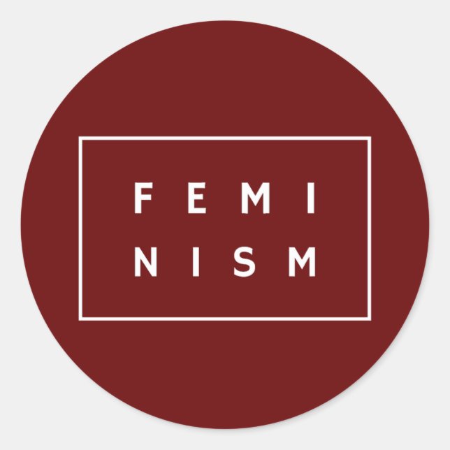 Pegatina Redonda Feminismo, feminista, regalo femenino para mujeres (Anverso)