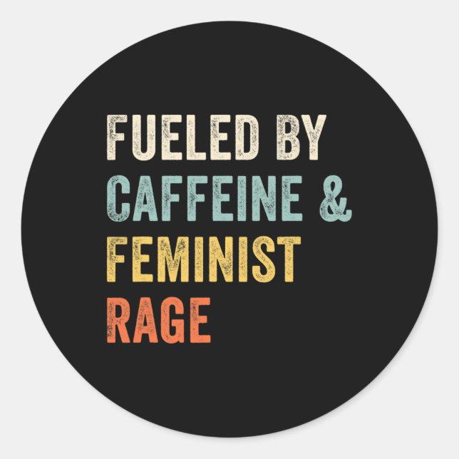 Pegatina Redonda Feminista de la elección profesional (Anverso)