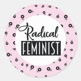 Pegatina Redonda Feminista radical