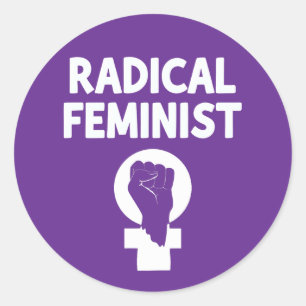 Pegatina Redonda Feminista Radical