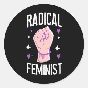 Pegatina Redonda Feminista radical 1