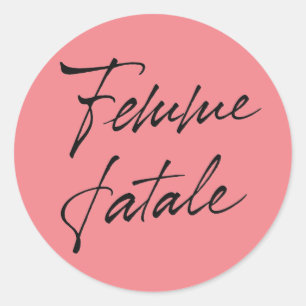 Pegatina Redonda Femme Fatale