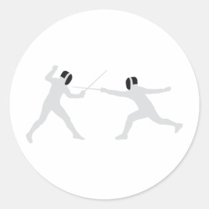 Pegatina Redonda fencing