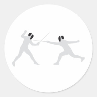 Pegatina Redonda fencing