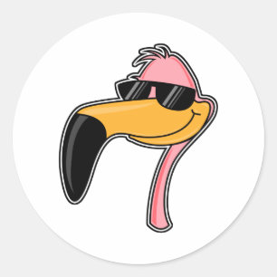 Pegatina Redonda Fender Flamingo