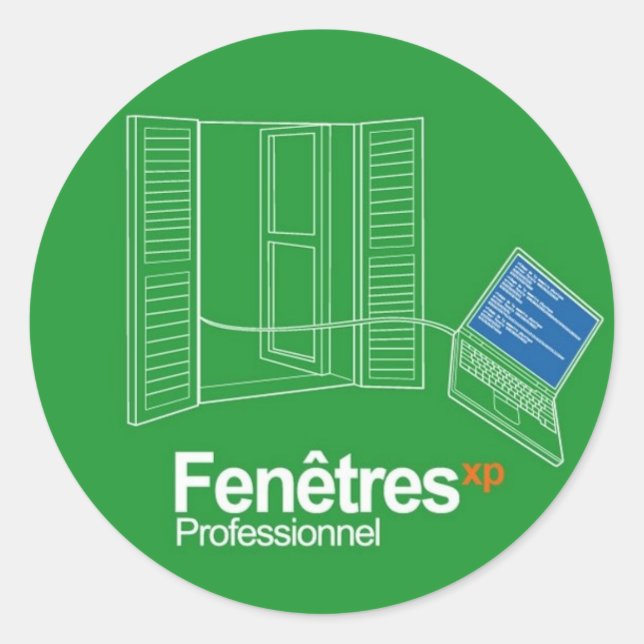 Pegatina Redonda Fenetres (Anverso)