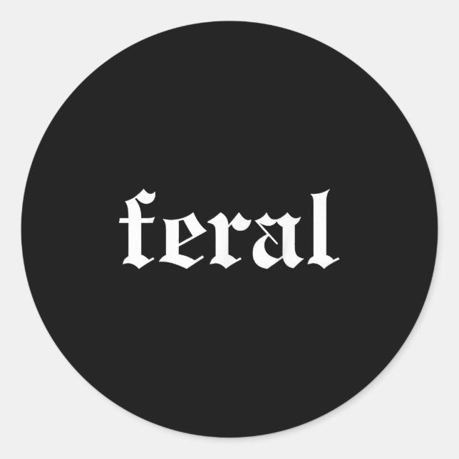 Pegatina Redonda Feral Chica Summer Funny (Anverso)
