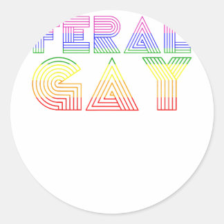 Pegatina Redonda Feral Gay LGBT Gay Bi Pan Trans Meme de orgullo ar
