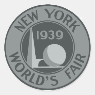 Pegatina Redonda Feria Mundial de Nueva York de 1939