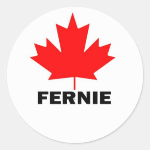 Pegatina Redonda Fernie, Columbia Británica