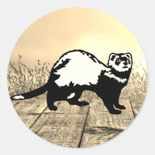 Pegatina Redonda Ferret