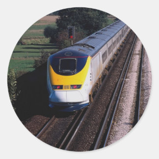 Pegatina Redonda Ferrocarril de pasajeros Eurostar