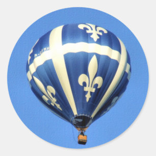 Pegatina Redonda Festival Gatineau de Globos de Aire Caliente!