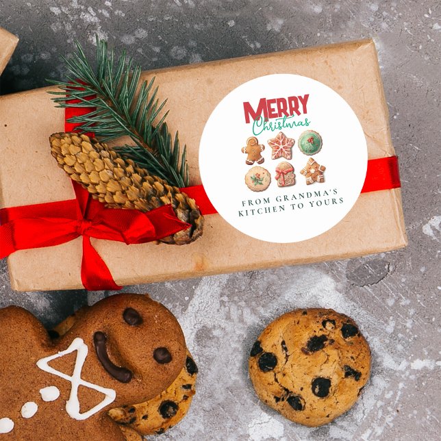 Pegatina Redonda Festive Holiday Baking Party Christmas Cookies  (Subido por el creador)