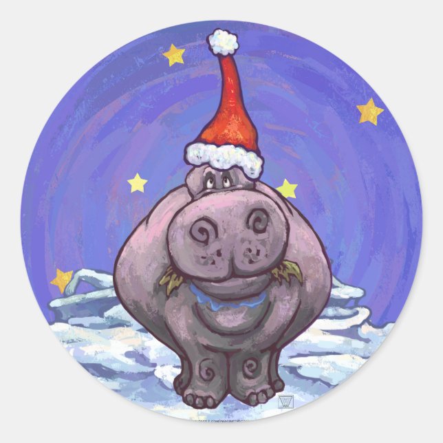 Pegatina Redonda Festividad de Hippo (Anverso)