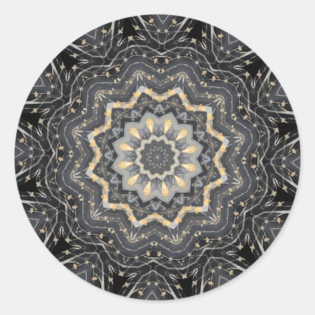 Pegatina Redonda Festividad de los Navidades decorativos modernos (Anverso)