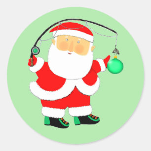 Pegatina Redonda Festividad de los Navidades pesqueros