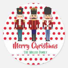 Pegatina Redonda Festividad de los tríos de desnudos