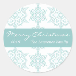 Pegatina Redonda Festividad de Navidades personalizados de copas de